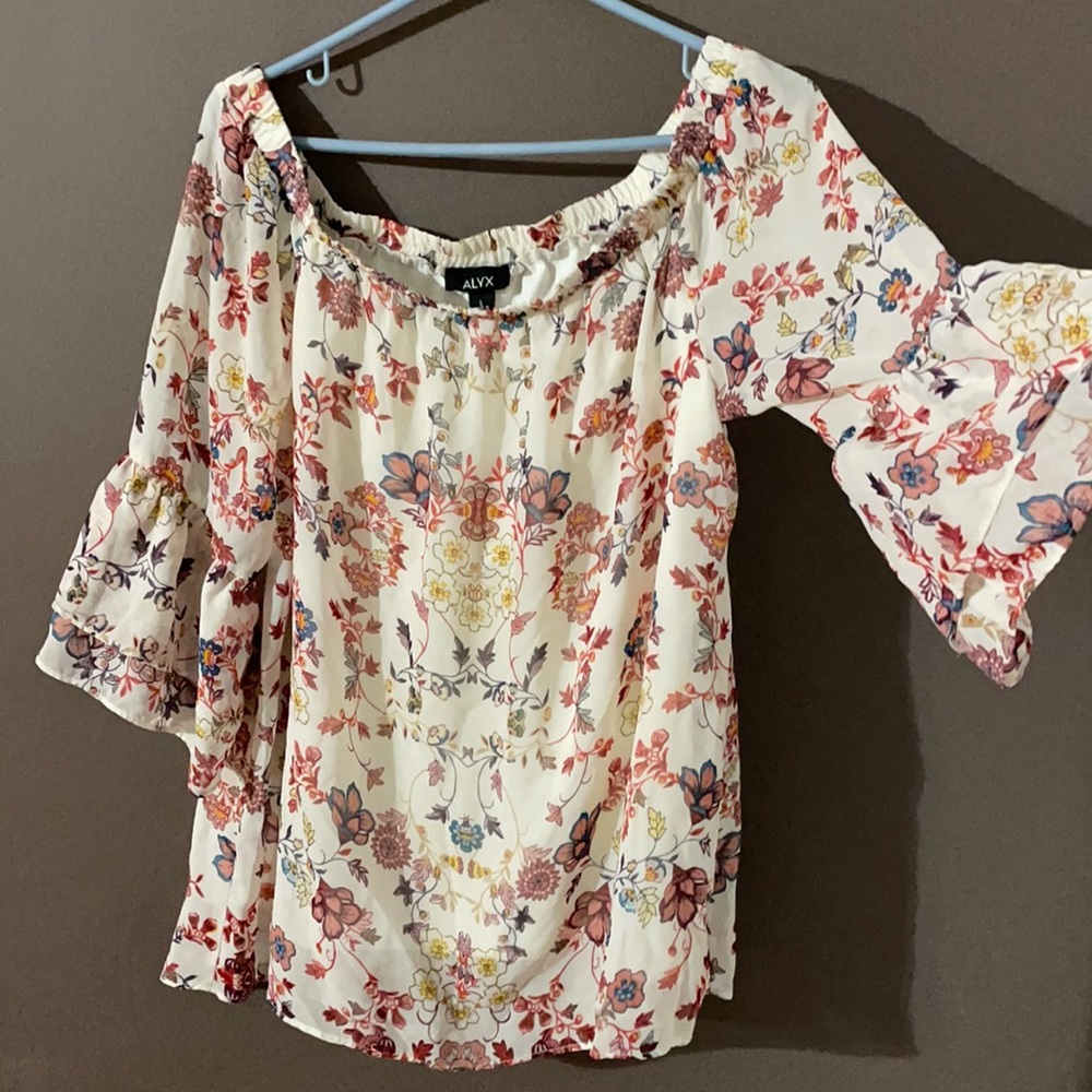 Alvx off the shoulder flowy shirt